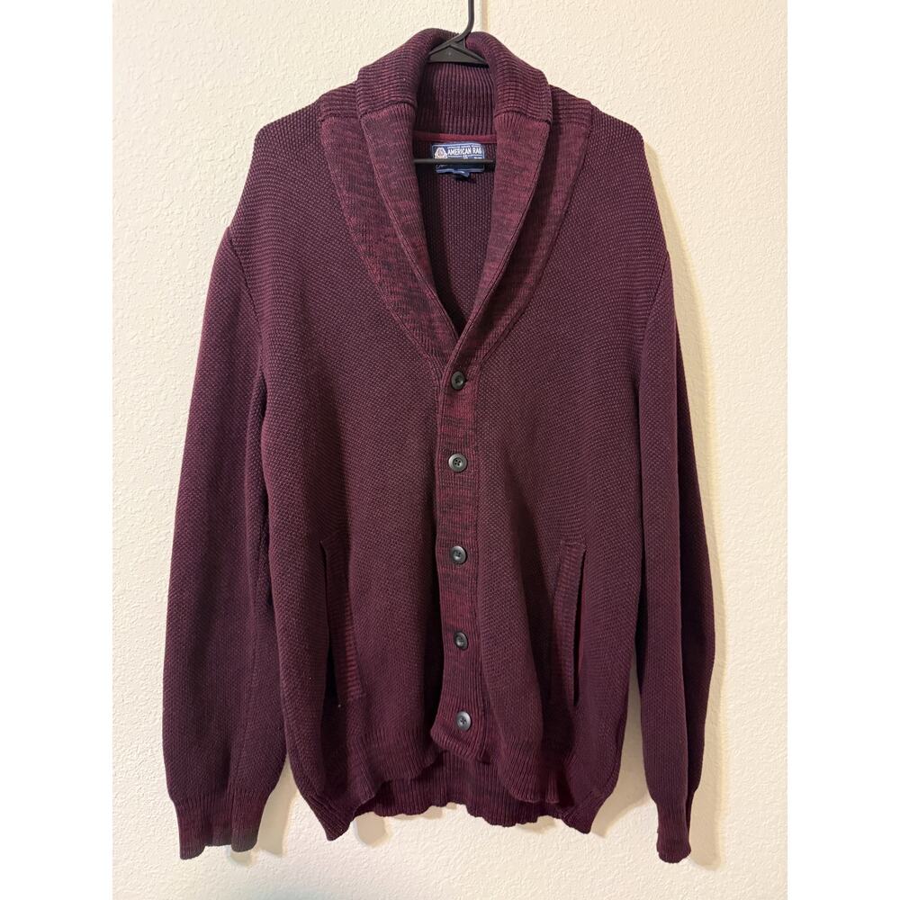American Rag Cie Mens Shawl Neck‎ Collar Cardigan Button Sweater Scarlet Size XL